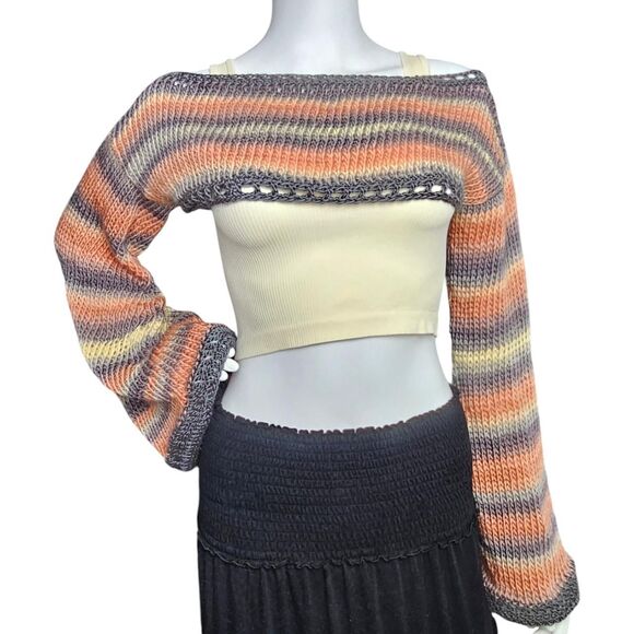 Handmade Crochet Knit Bolero Shrug – Festival Top‎ – Fairycore Layering - Picture 4 of 8